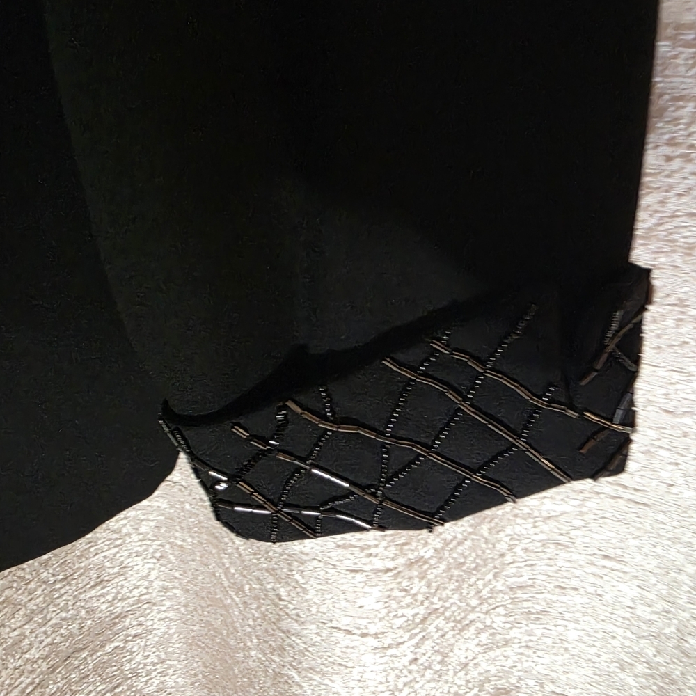 St. Anthony Evening Black Blazer with Embellished Collar - Picture 5 of 6